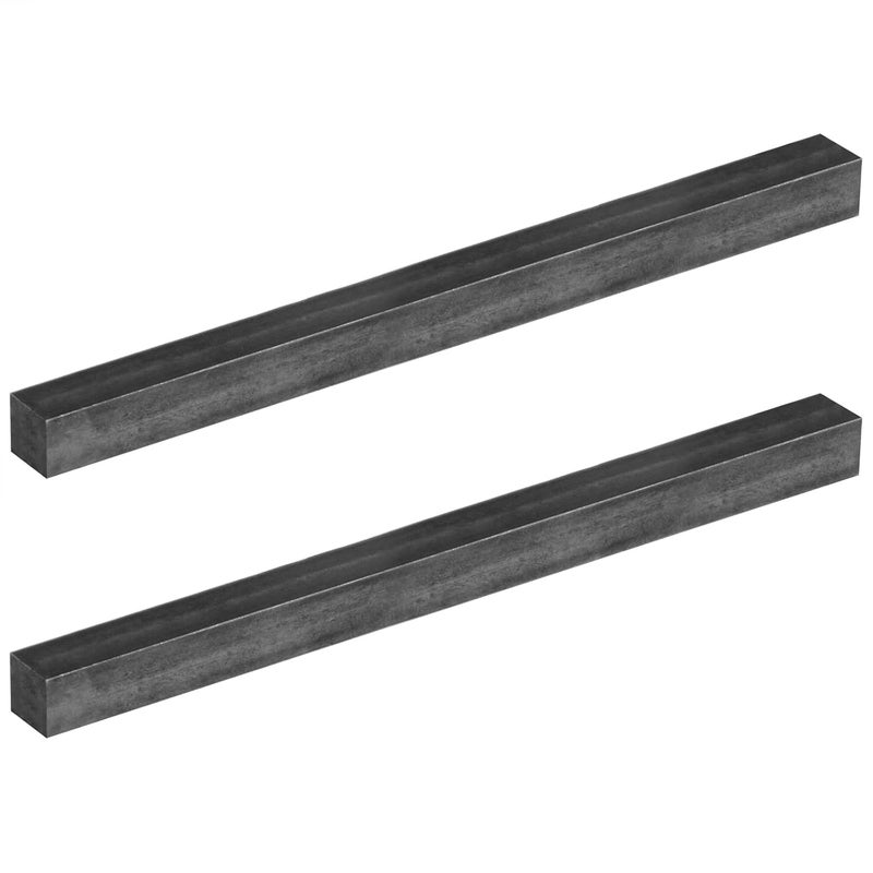 eoere 2 PCS Steel Square Bar Key Stock, 3/4" x 3/4" x 12" Weldable Square Raw Stock for Fabrication, Machining, Hot Rolled Steel - Image 1